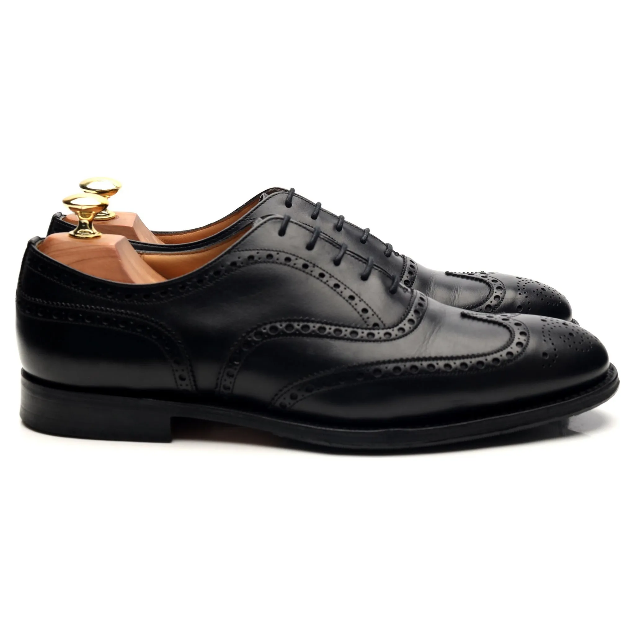 'Chetwynd' Black Leather Oxford Brogues UK 8 F