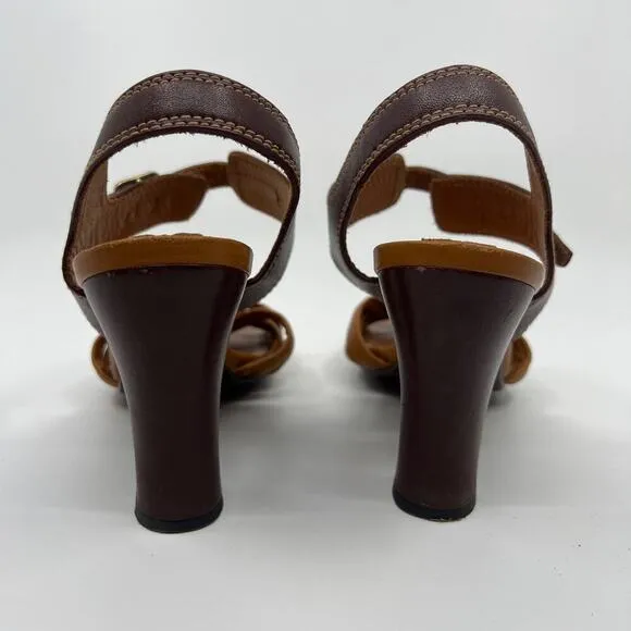 CHIE MIHARA Strappy Leather Heeled Sandal