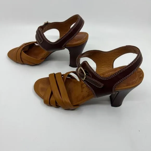 CHIE MIHARA Strappy Leather Heeled Sandal