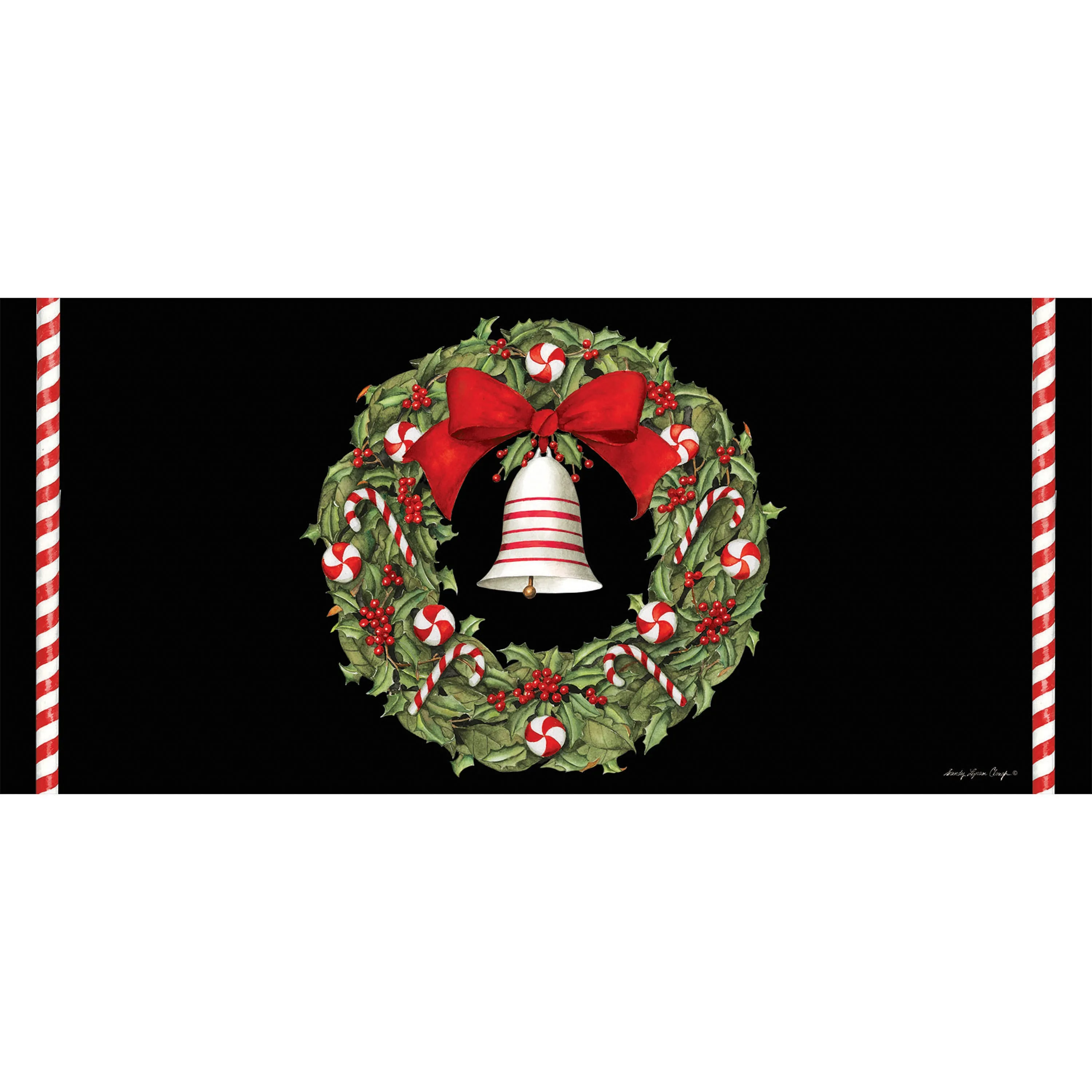 Christmas Bell and Wreath Sassafras Switch Mat