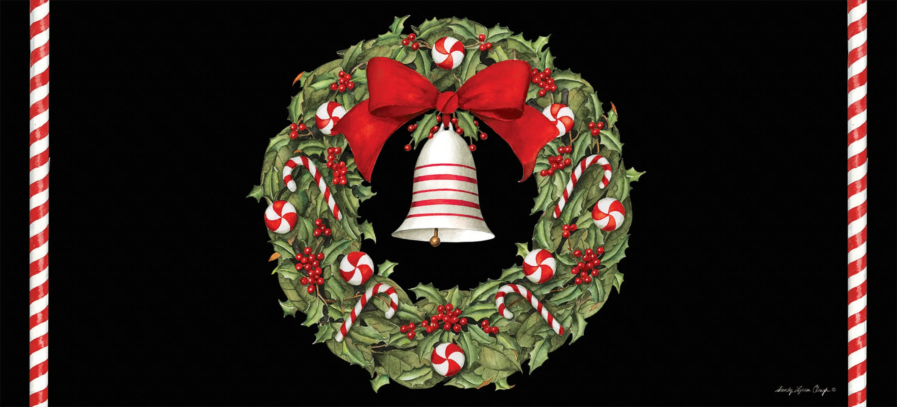 Christmas Bell and Wreath Sassafras Switch Mat
