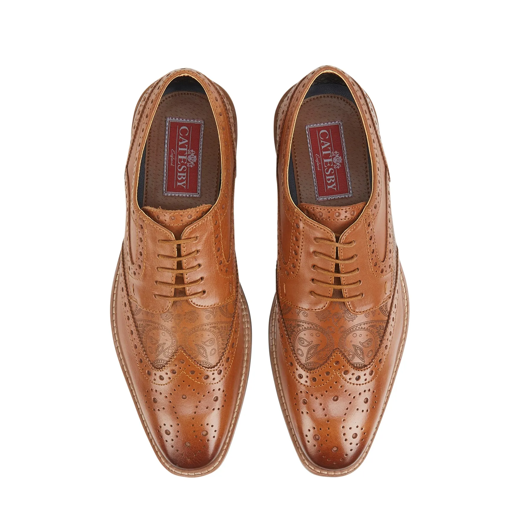 Churchill Men's Brogue Shoes - Tan