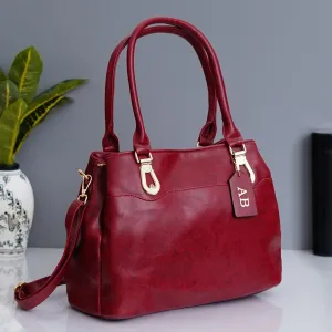 Classy Leather Customized Hand Bag 2.0 - Maroon