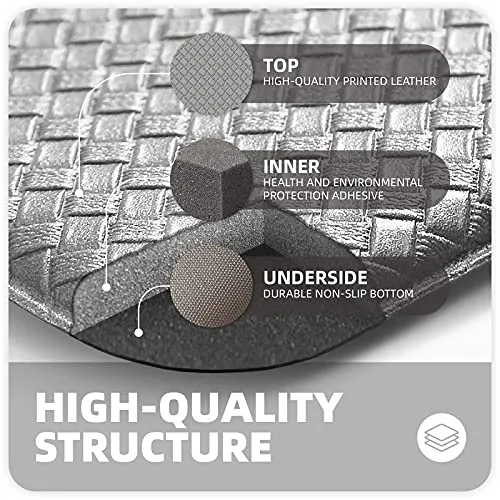 Color G Kitchen Rugs, Kitchen Rug Set 2 Piece Kitchen Runner Rug Kitchen Floor Mat, Cushioned Anti Fatigue Kitchen Mat Non Skid Waterproof Comfort Standing Kitchen Rug, 17"x29" 17"x59", Grey