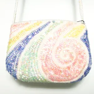 Colorful Beaded Purse with Swirl Design by La Regale LTD