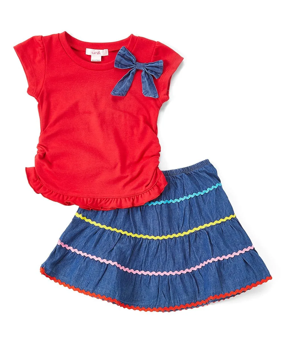 colorful Girl Skirt Set