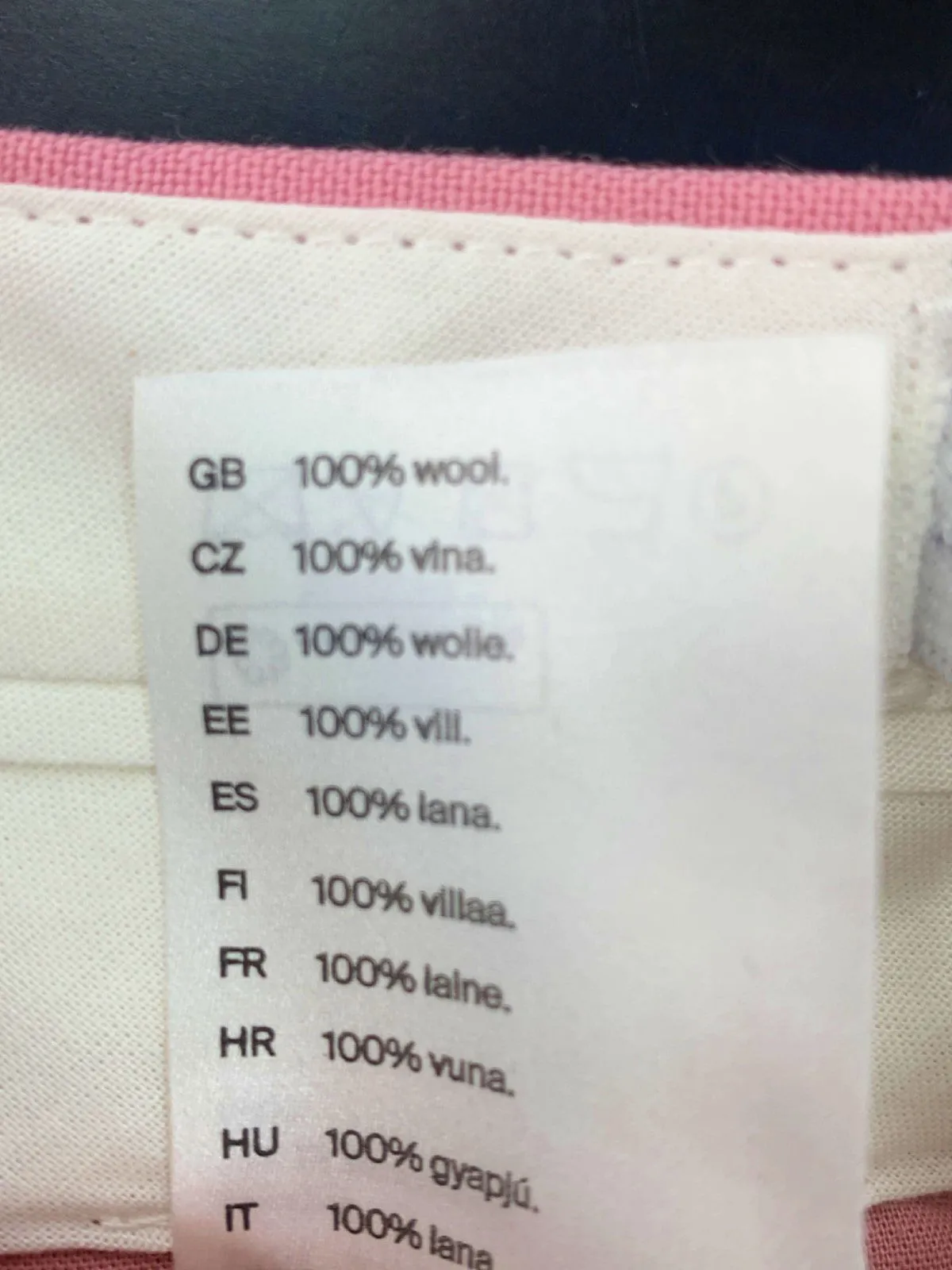 COS Pink Wool Trousers UK 14