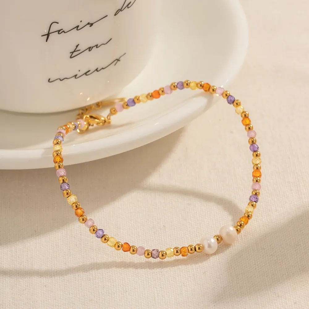 Creative Design Colorful Bead String Anklet