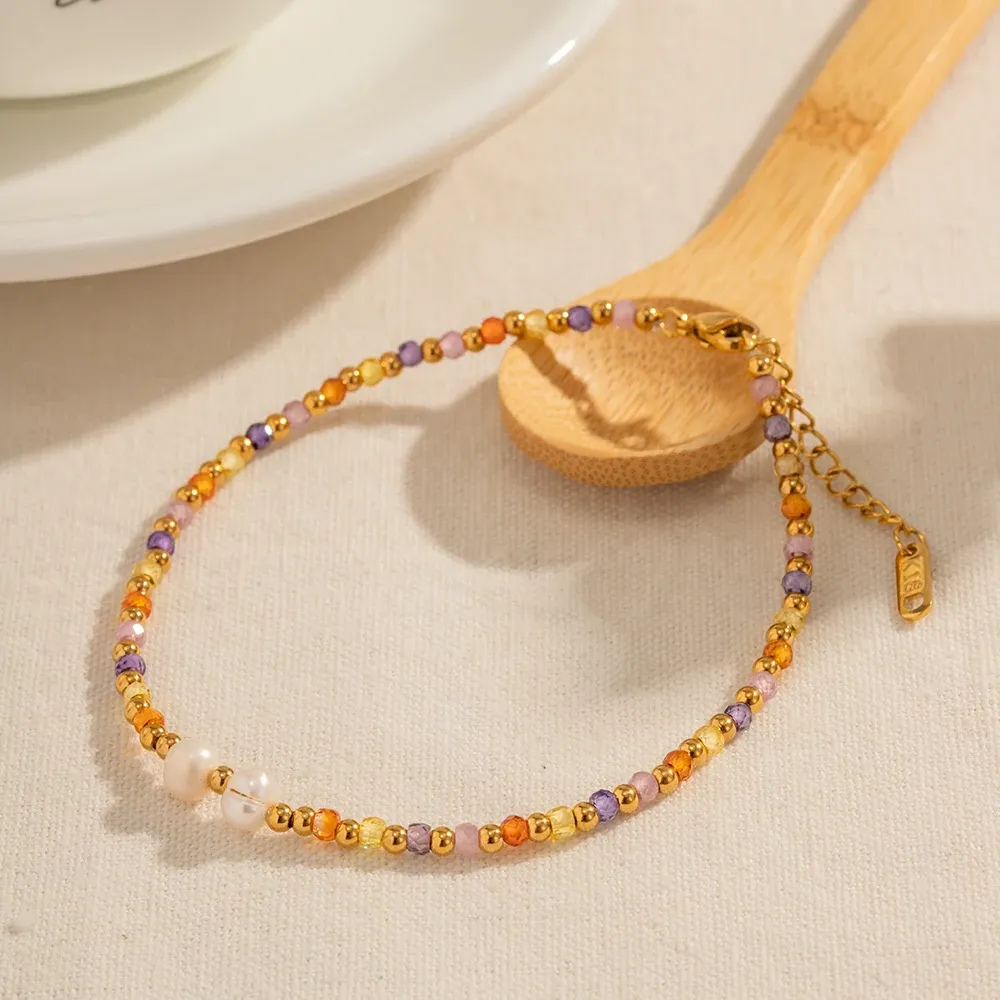 Creative Design Colorful Bead String Anklet