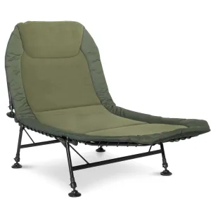 Deluxe Wide Adjustable Bedchair Fleece Mattress & Pillow 6 Adjustable Feet - DL78