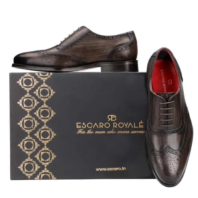Don Vito Two-Tone Wingtip Brown Brogues