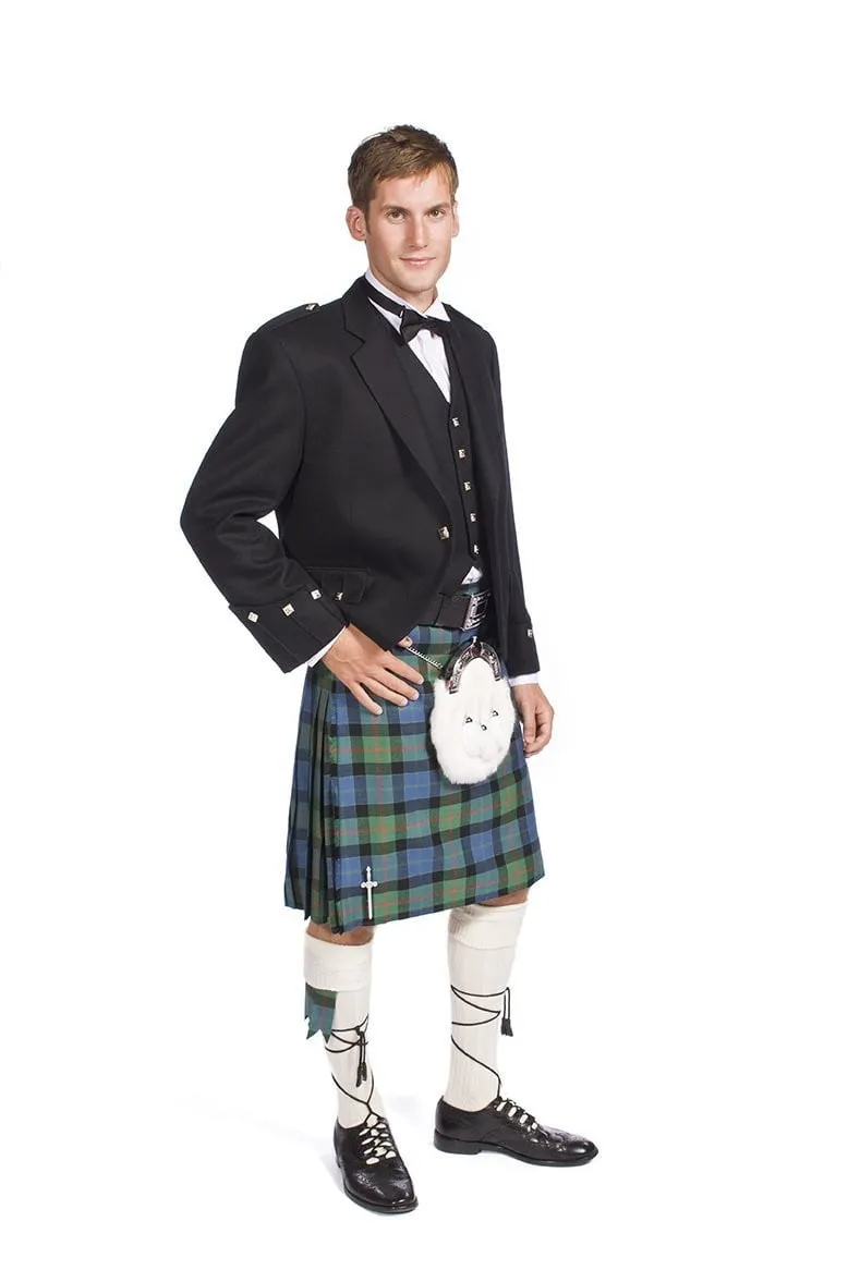Economy Argyle Jacket Outfit with 16oz 8 Yard Wool Lochcarron Strome Kilt - Made to Order