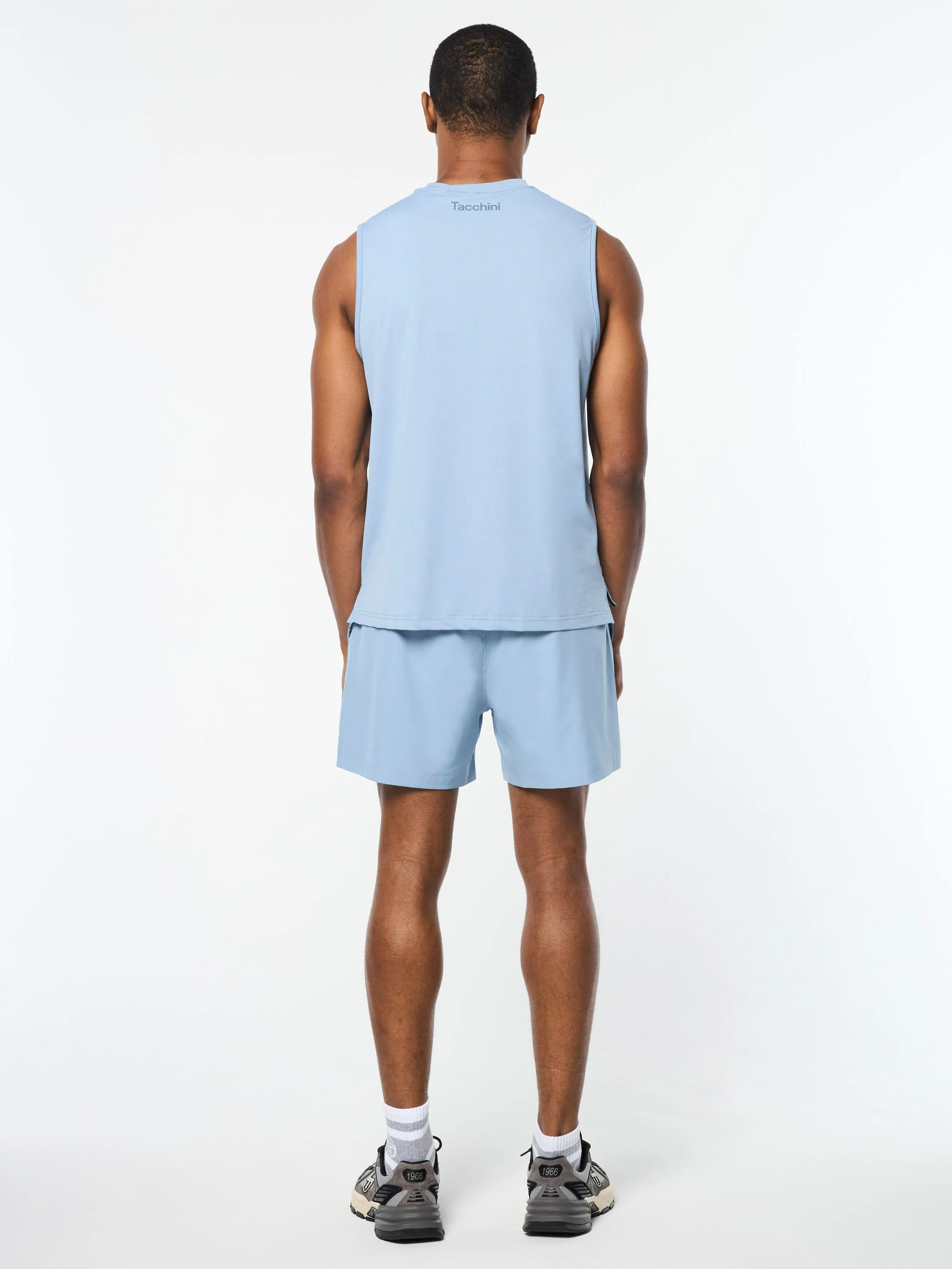 Elio Performance Tank- Faded Denim