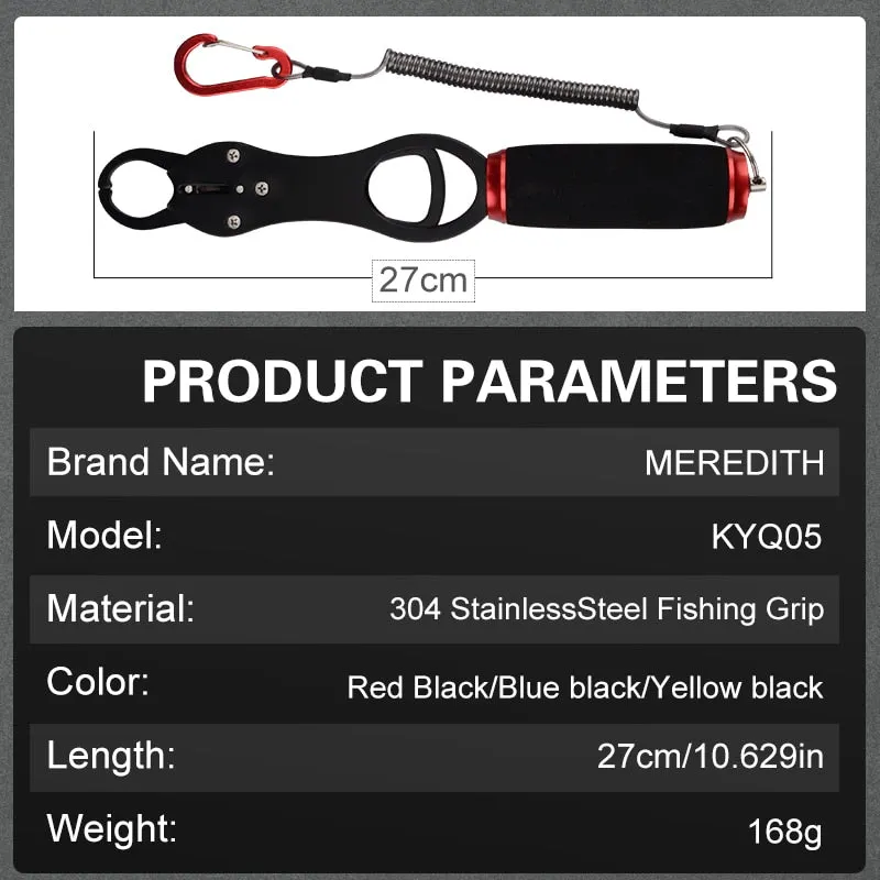 EVA Anti-Slip Handle Grip Portable Stainless Steel Fishing Lipgrips Hook Lip Holder Fish Gripper Fishing Tackle Pliers Tool