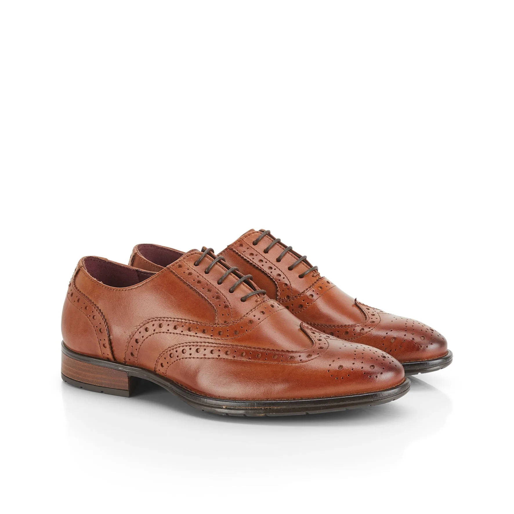 faxton Men's Brogue Shoes - Tan