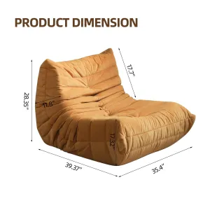 Floor Sofa Bean Bag Chair Fireside Lounger Memory Foam for Home Office