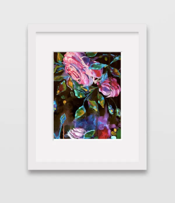 Floral Art Canvas Print “Summer night I” Canvas Wall Art