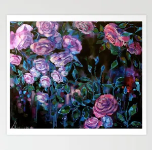Floral Art Canvas Prints “Summer Night” Canvas Wall Art