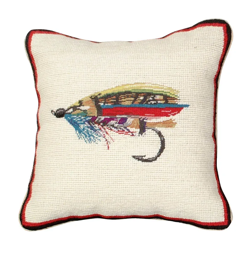 Fly 12"x12" Needlepoint Pillow