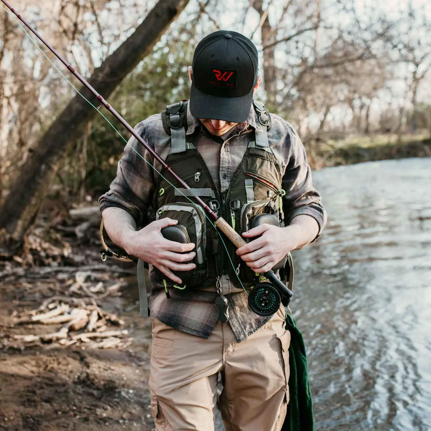 Fly Fishing Vest Backpack With Wading Pack