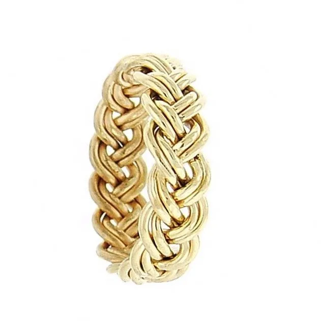 Four Strand Hand Braided Ring Band