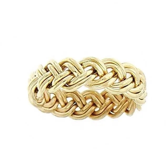 Four Strand Hand Braided Ring Band