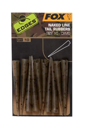 Fox Edges Camo Naked Line tail rubbers size 10 x 10