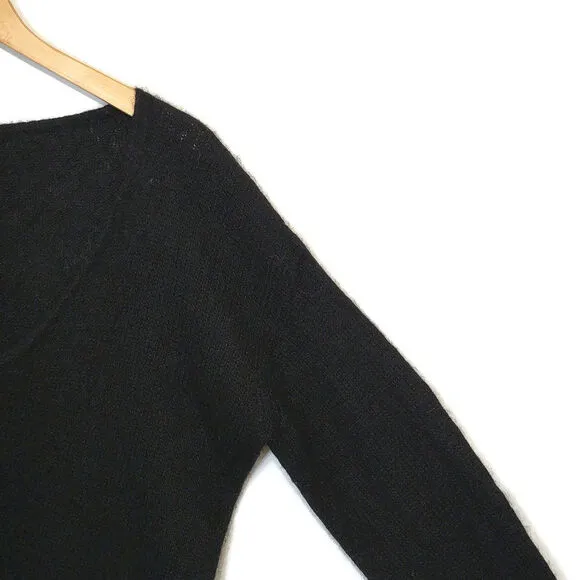 Free People Alpaca Wool Scoop Neck Long Sleeve Pullover Sweater Size S