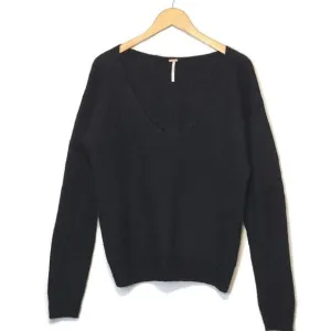 Free People Alpaca Wool Scoop Neck Long Sleeve Pullover Sweater Size S