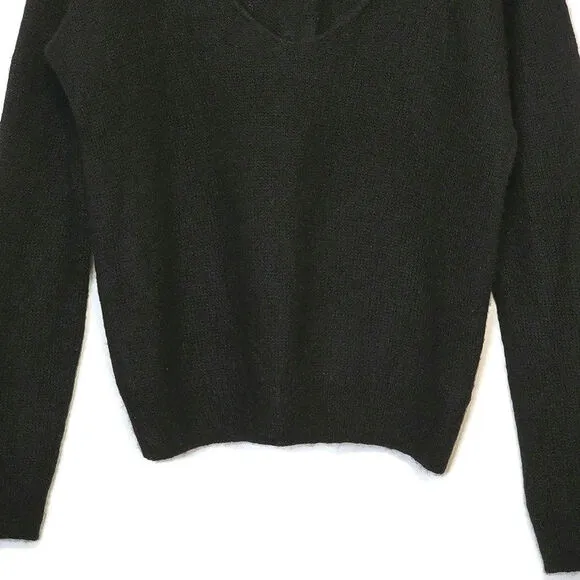 Free People Alpaca Wool Scoop Neck Long Sleeve Pullover Sweater Size S