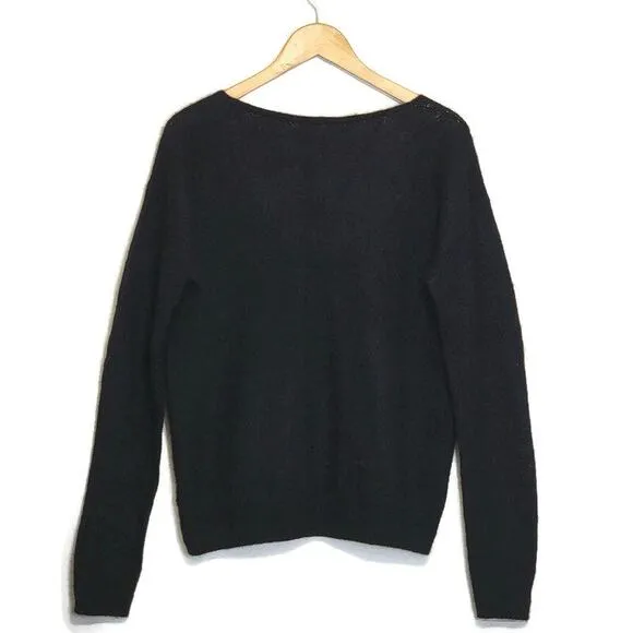 Free People Alpaca Wool Scoop Neck Long Sleeve Pullover Sweater Size S