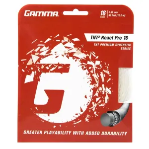 Gamma TNT2 React Pro 16/1.32 Tennis String (White)