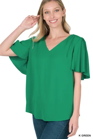 Good Timing Top in Kelly Green