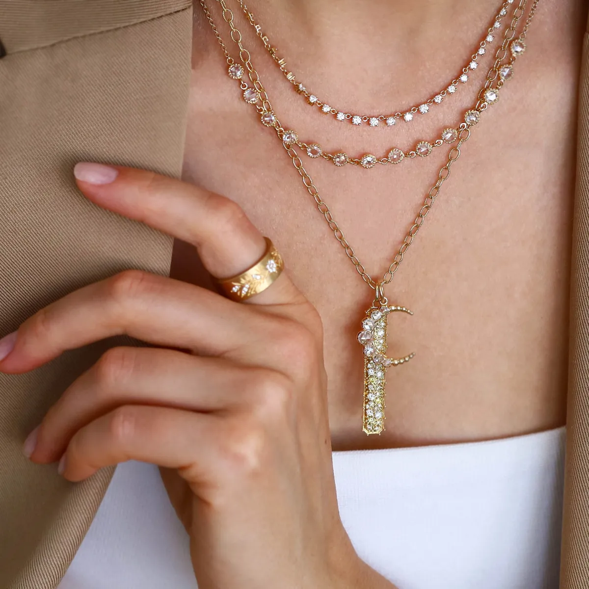 Grace White Diamond Necklace