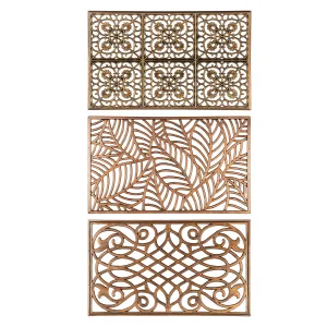 Grand Metallic Brush Ornate Rubber Grate Mat,41r2793