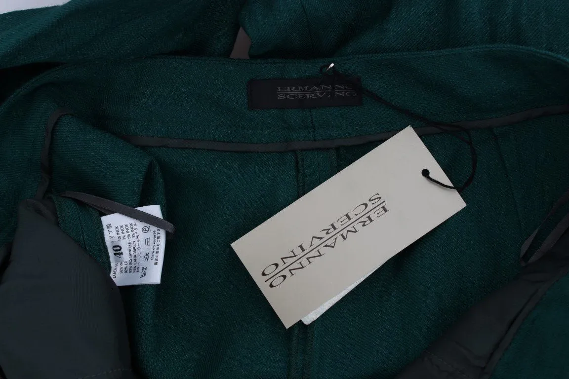 Green Wool Dress Casual Pants
