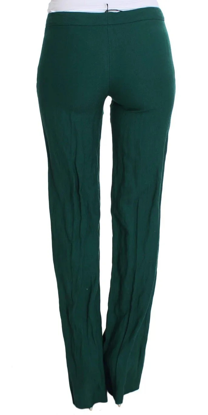 Green Wool Dress Casual Pants