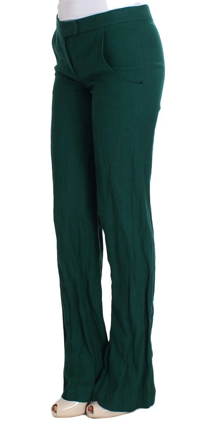 Green Wool Dress Casual Pants