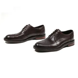 Handmade Black & Brown Leather Wingtip Dress Shoes
