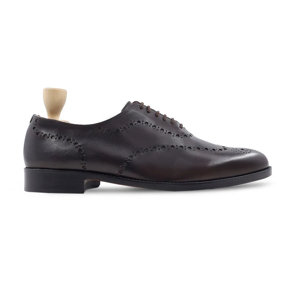 Handmade Brown Leather Oxford Brogues for Men – Classic Formal Shoes