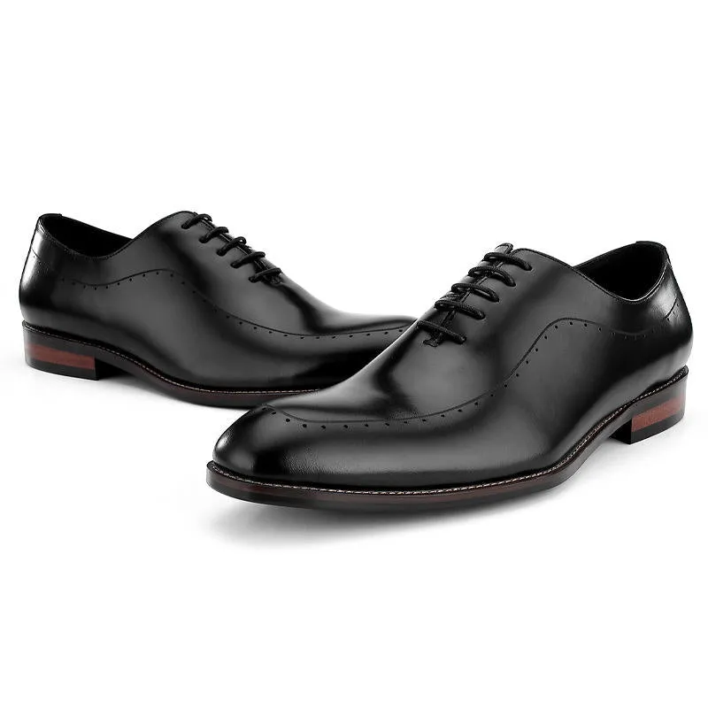 Handmade Classic Brogues Dress Shoes in Full Grain Cow Leather