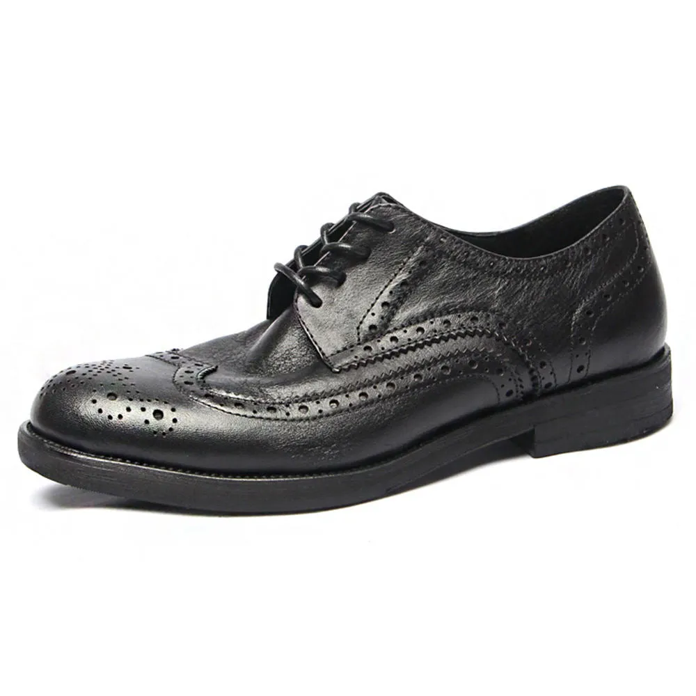Handmade Leather Wingtip Brogues for Men