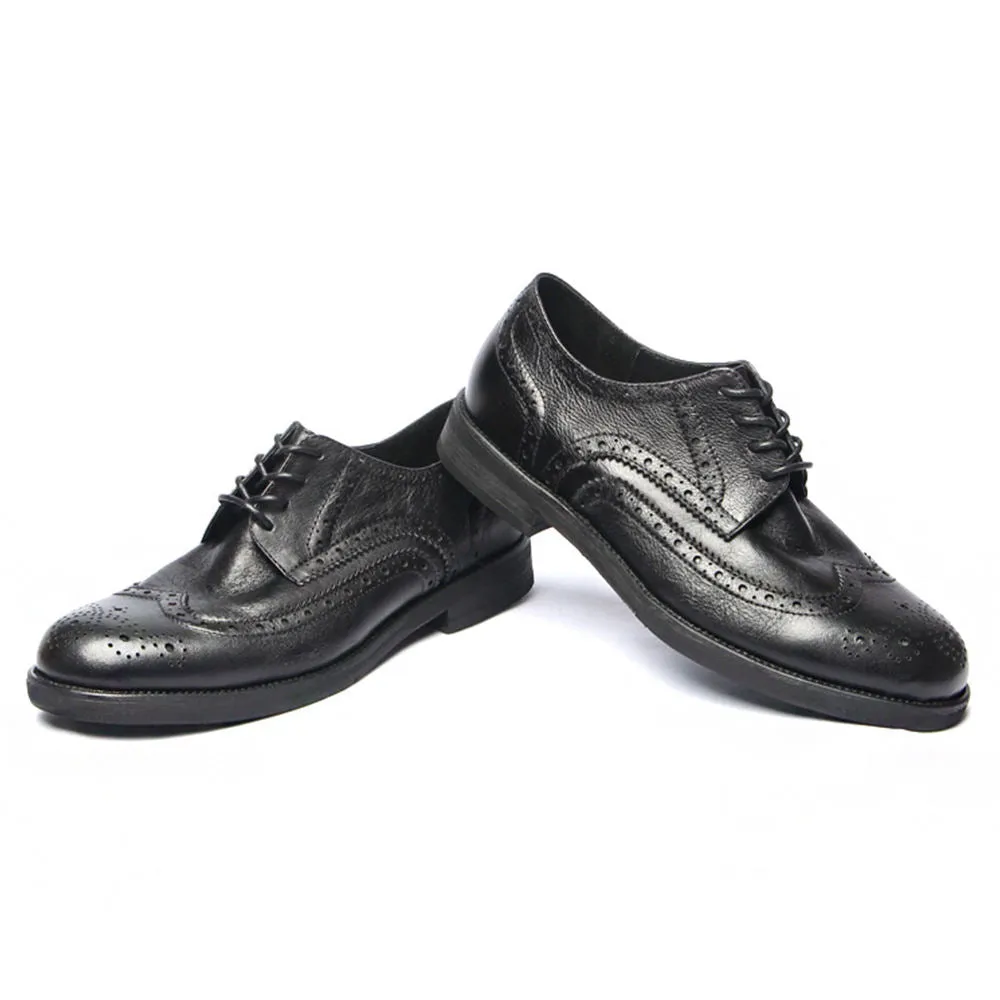 Handmade Leather Wingtip Brogues for Men