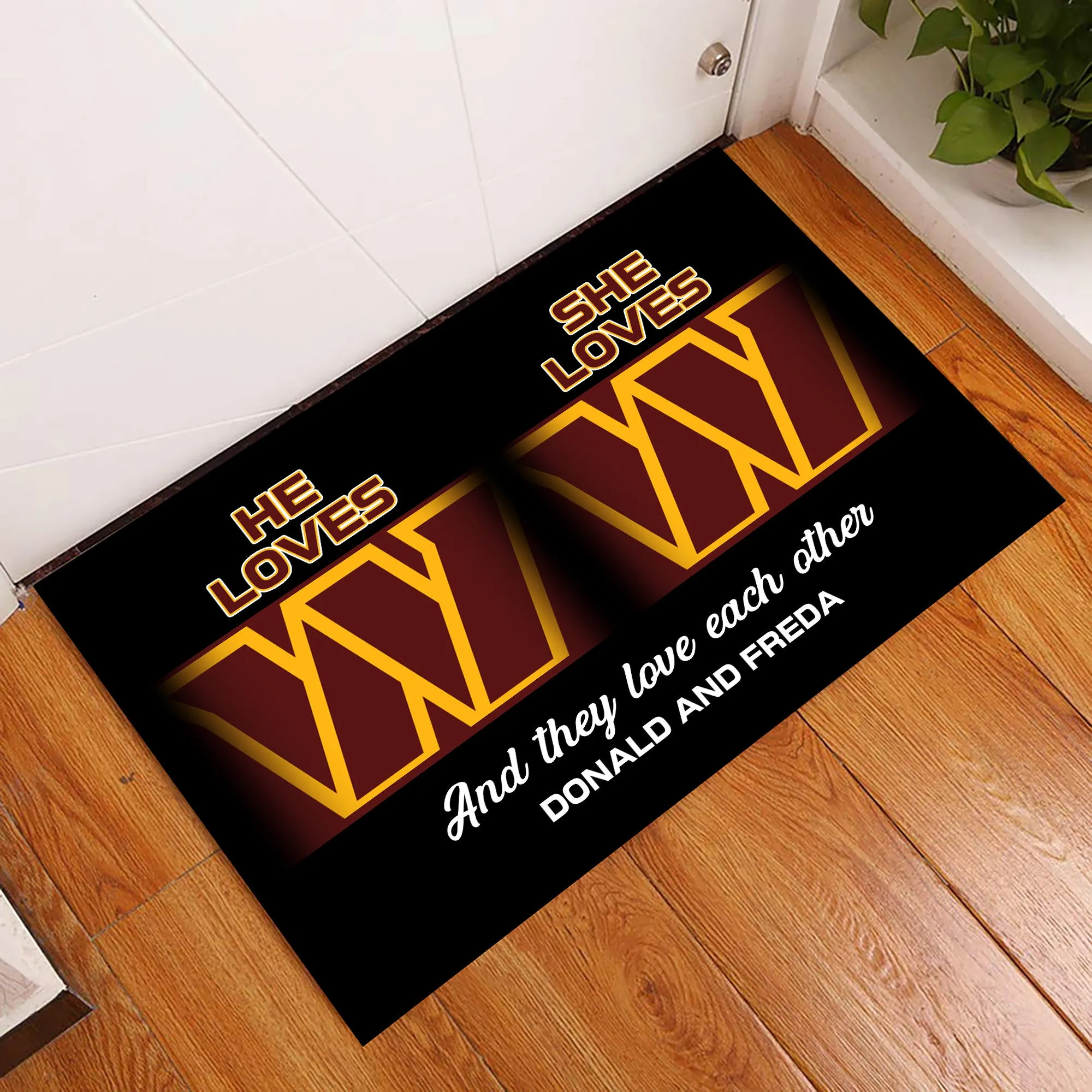 He Loves She Loves - Anti Slip Indoor Doormat for LaWanda