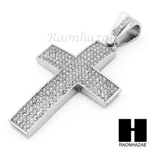 Hip Hop Cross Pendant 16" Choker 18" Tennis 30" Miami Cuban Chain 21S