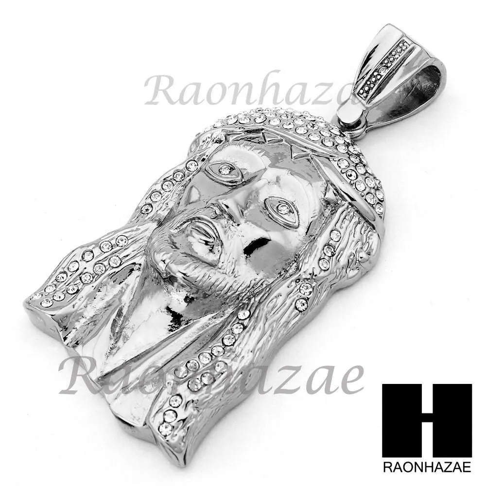 Hip Hop Jesus Pendant 16" Choker 18" Tennis 30" Miami Cuban Chain 26S