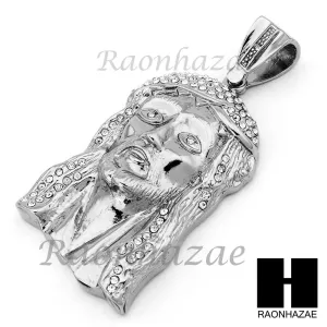 Hip Hop Jesus Pendant 16" Choker 18" Tennis 30" Miami Cuban Chain 26S
