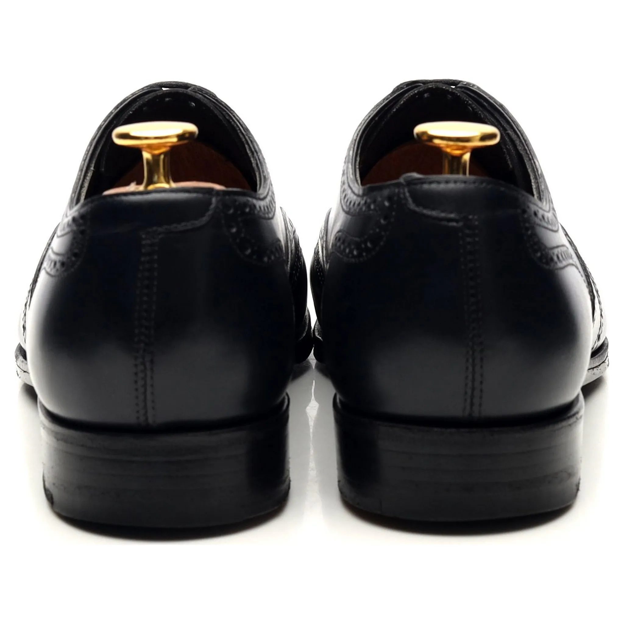 'Inverness' Navy Blue Leather Oxford Brogues UK 6 D