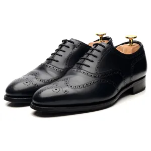 'Inverness' Navy Blue Leather Oxford Brogues UK 6 D