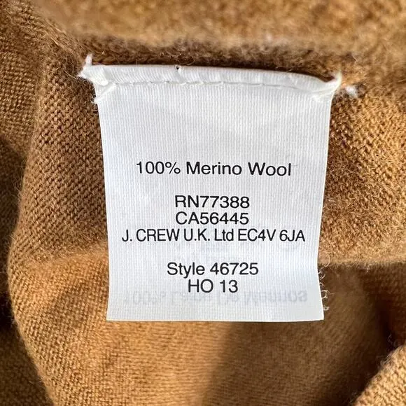 J. Crew Sweater Women's Size Small Mustard Gold Merino Wool